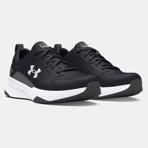 Under Armour Charged Edge Running Shoes Men 8.5 Black White Training 3026727 003
